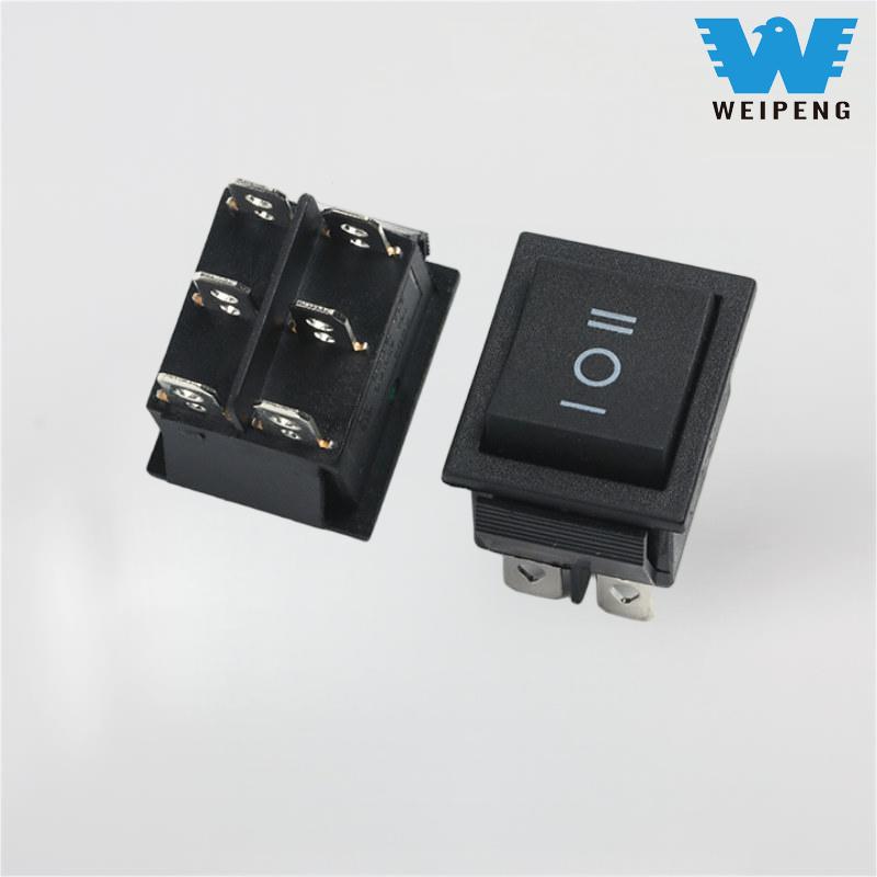 کلید راکر سیاه KCD4 31*25mm 16A 250V