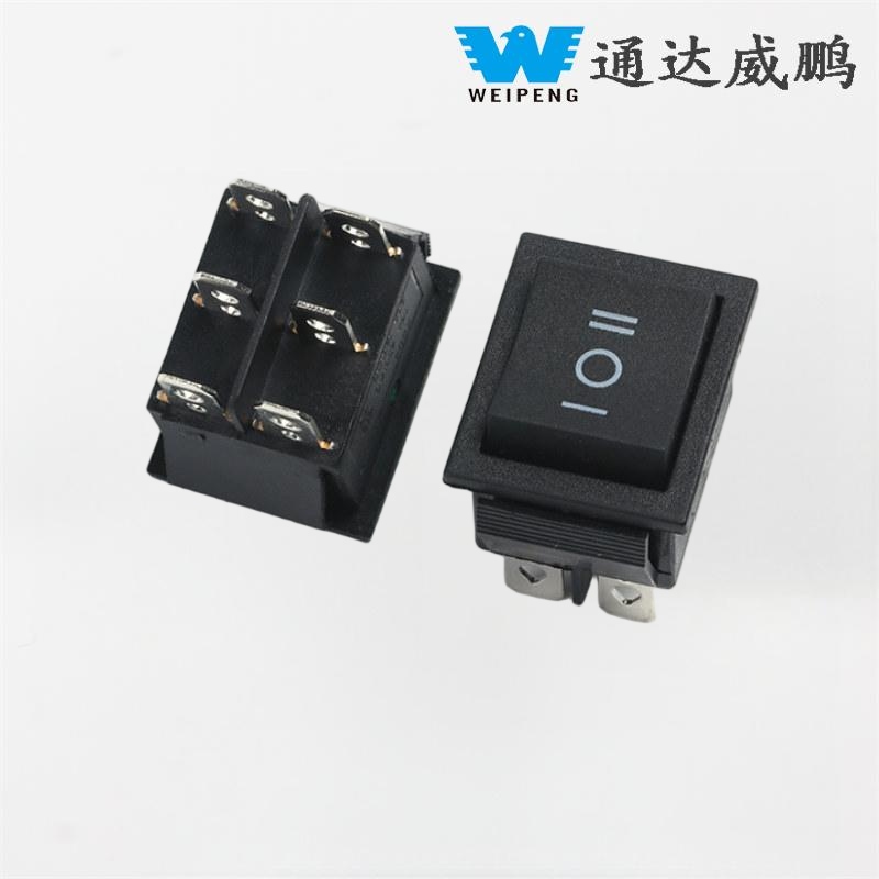 سوئیچ راکر KCD4 31*25mm نقره ای کنتاکت 16A 250V