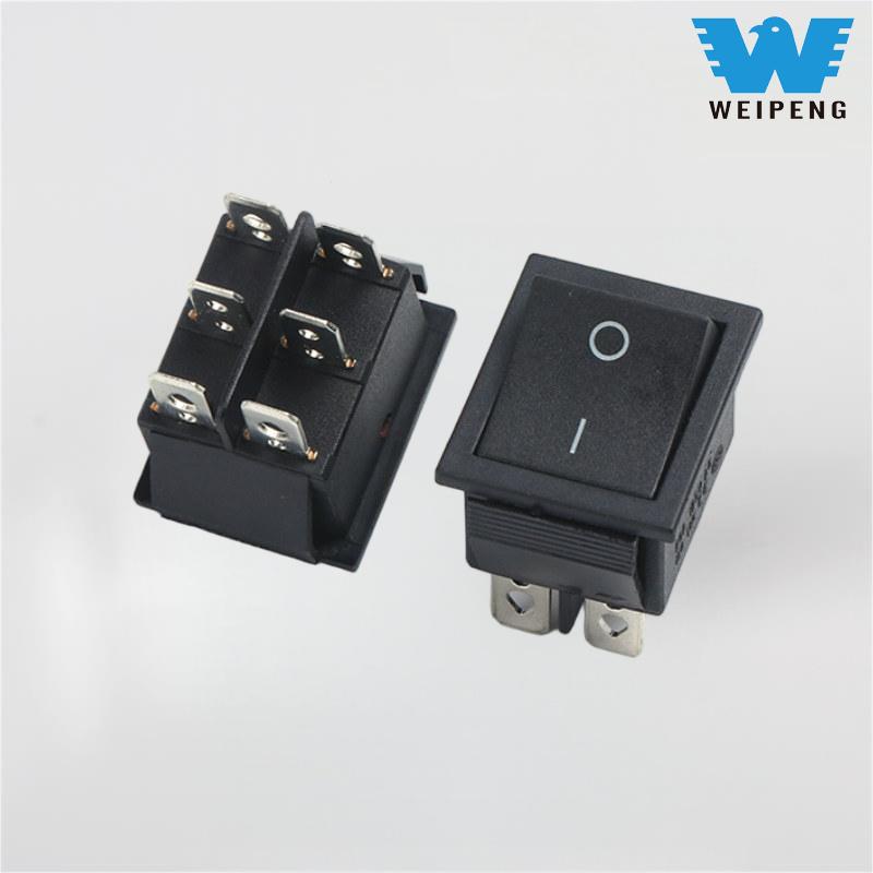 سوئیچ دکمه پاور راکر 2 دنده 6 پین 16A آب سردکن Kcd4